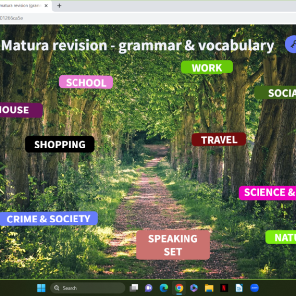 Extended Matura revision – grammar & vocabulary